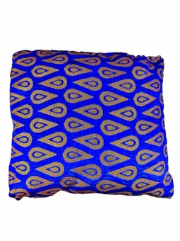Coussin carré bleu pour bol chantant 15 cm
