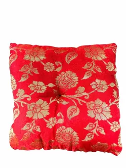 Coussin carré rouge pour bol chantant 15 cm
