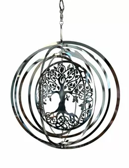 Carillon éolien 3D Acier Arbre de Vie 10cm