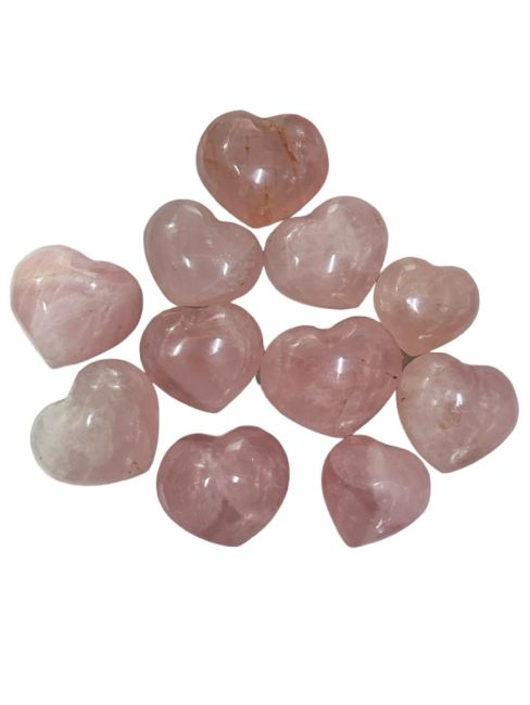 Coeur en Quartz Rose poli 0.500kg