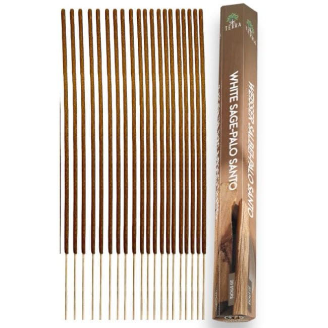 Encens Terra Sauge Blanche Palo Santo hexa sans charbon chez Arabesk|fr