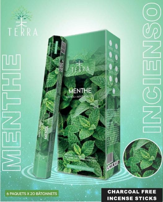 Encens Terra menthe hexa sans charbon 30grs