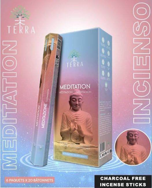 Encens Terra meditation hexa sans charbon 30grs chez Arabesk|fr