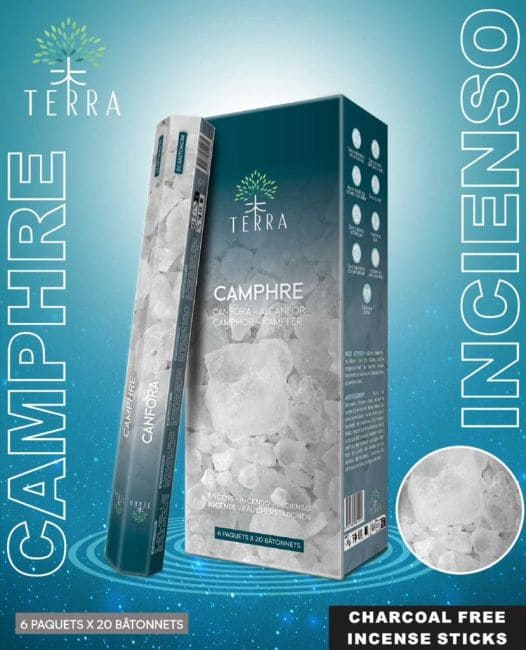 Encens Terra camphre hexa sans charbon 30grs