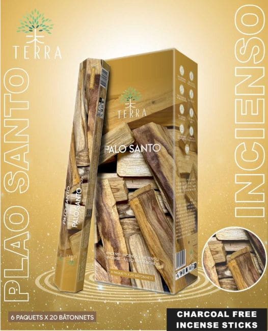 Encens Terra Palo Santo hexa sans charbon 30grs chez Arabesk|fr