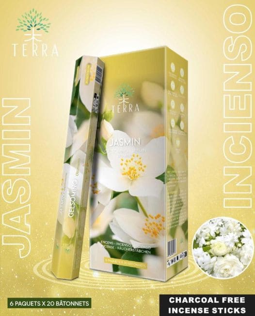 Encens Terra jasmin hexa sans charbon 30grs