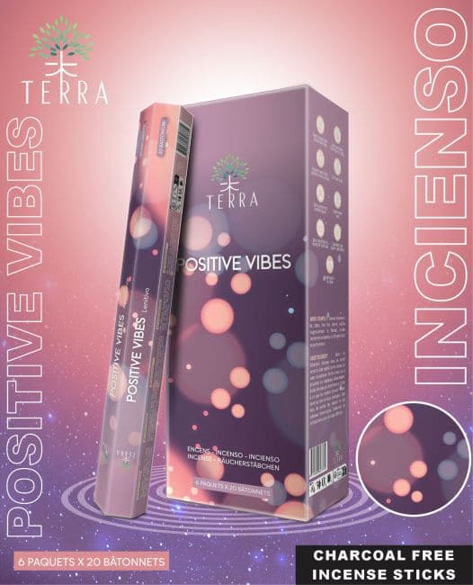 Encens Terra positive vibes hexa sans charbon chez Arabesk|fr