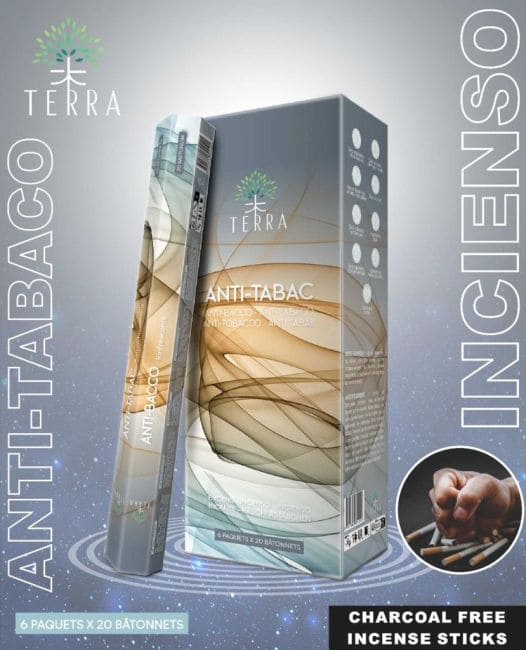 Encens Terra anti-tabac hexa sans charbon 30grs chez Arabesk|fr