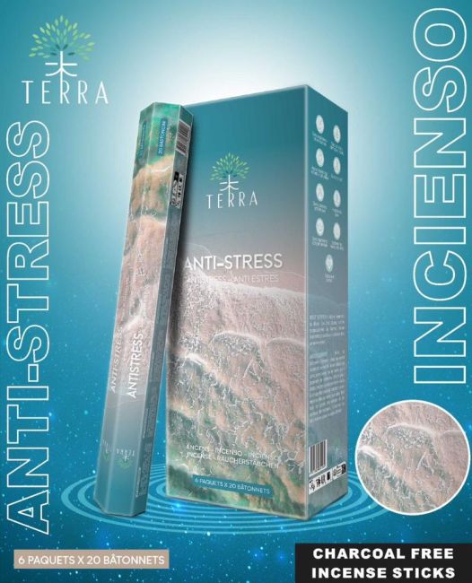 Encens Terra anti-stress hexa sans charbon 30grs