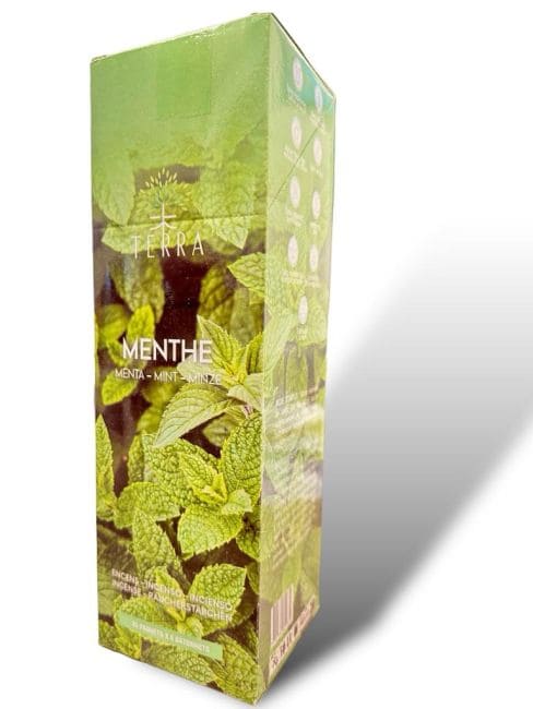Encens TERRA Menthe sans charbon 12grs chez Arabesk
