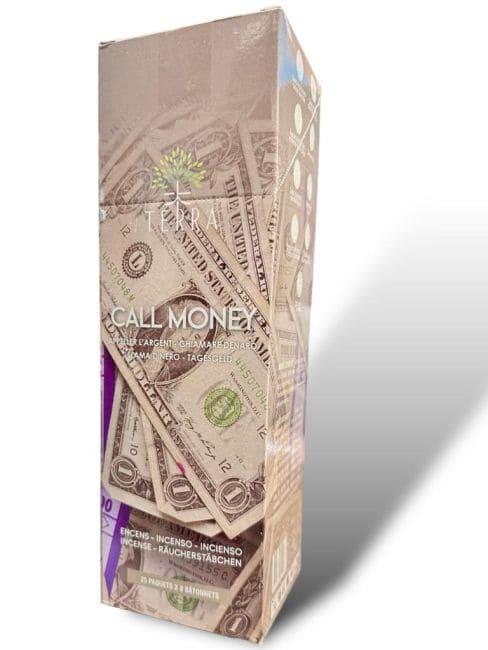 Encens TERRA Call money sans charbon 12grs chez Arabesk