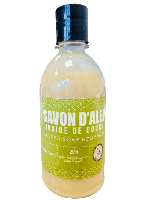 Savon d'alep de douche alepeo 20% 350ml chez Arabesk