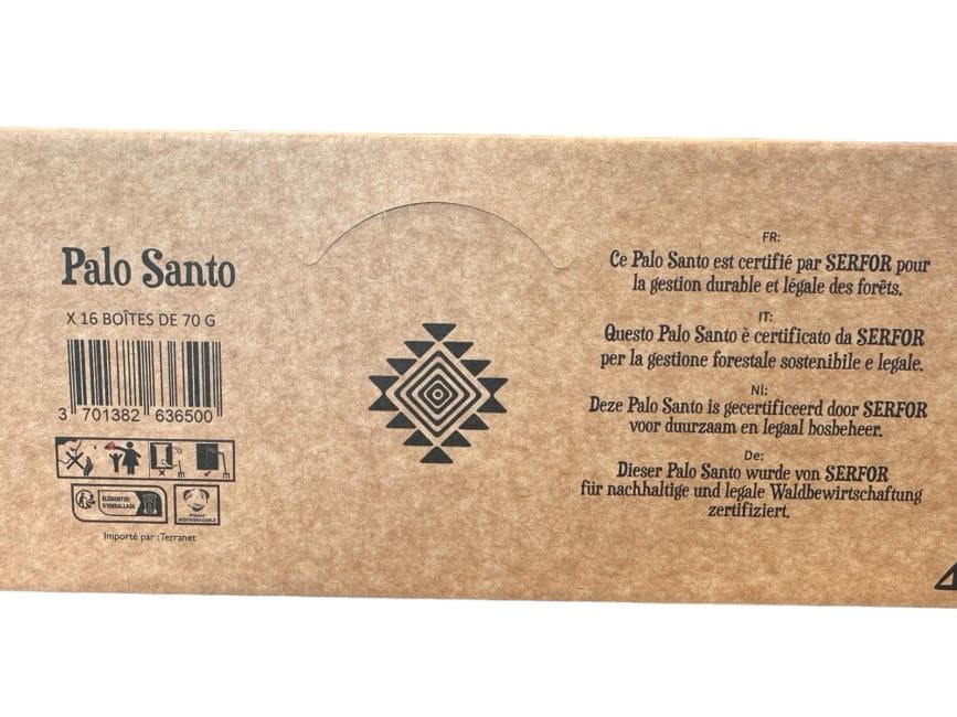 Présentoir 16 x boites Palo Santo bâtonnets 70g