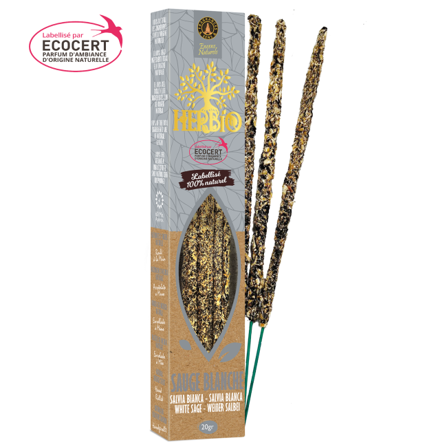 Encens Smudge Ecocert Herbio Sauge Blanche 20g chez Arabesk