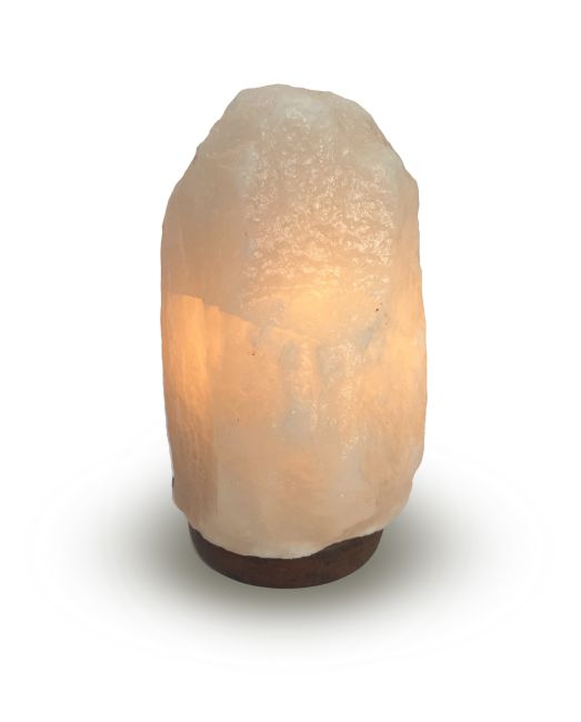 Lampe de Sel Blanche sur socle 1 à 2 Kg