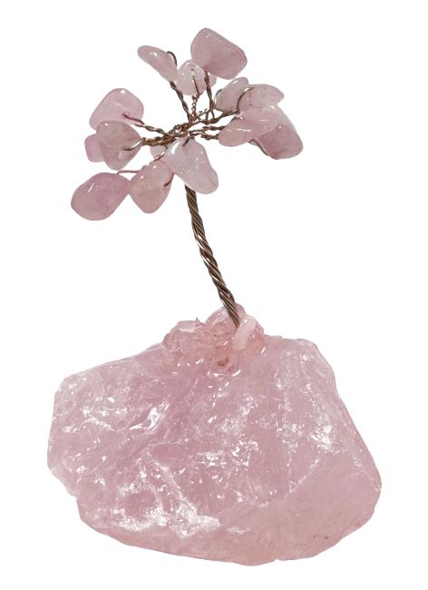 Arbre de Vie Quartz Rose sur Druse 8cm 