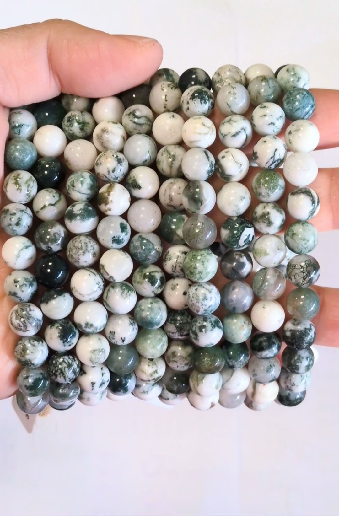 Bracelet Agate Arbre Qualité A Perles 8mm