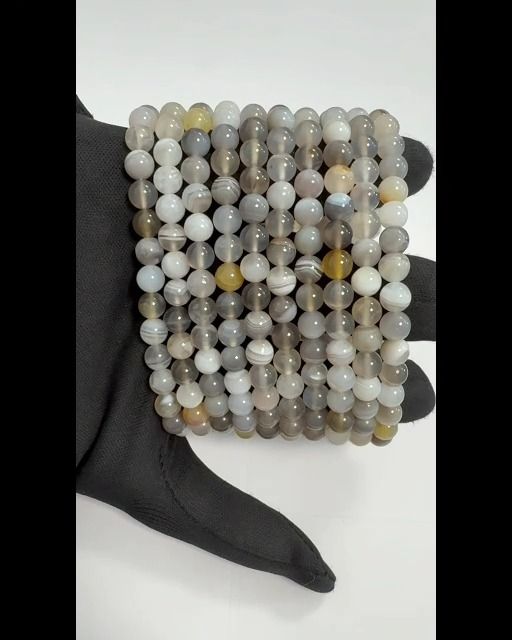 Bracelet Agate Botswana A perles 6mm