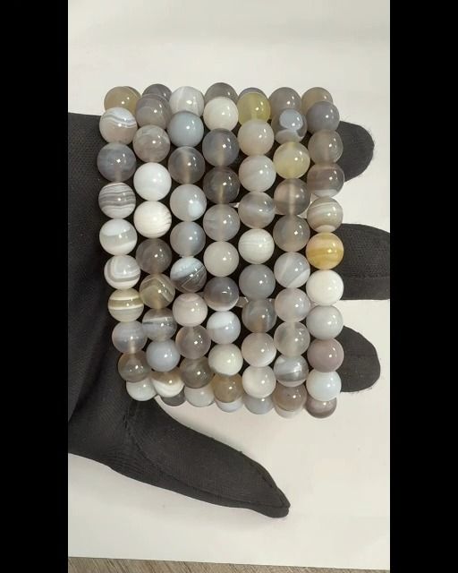 Bracelet Agate Botswana A perles 8mm