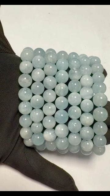 Bracelet Aigue Marine A perles 10mm