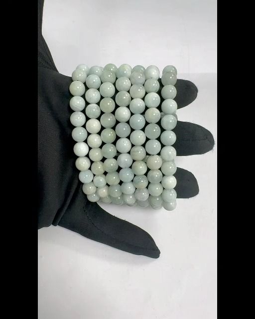 Bracelet Aigue Marine perles 8-9mm