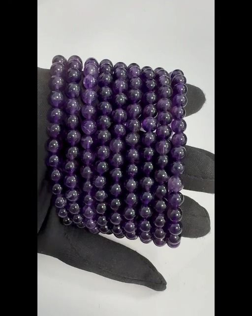 Bracelet Amethyste AA perles 6-7mm