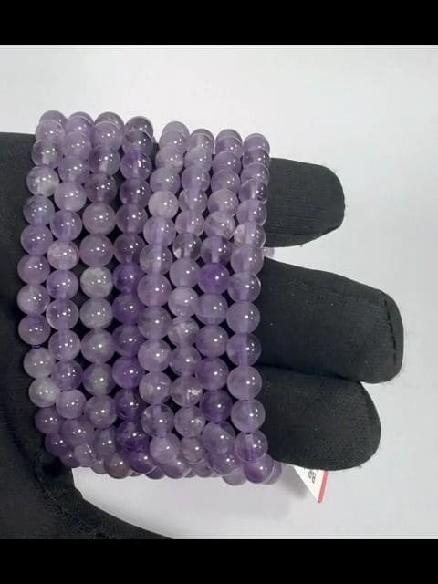 Bracelet Amethyste Claire A perles 6-6.5mm