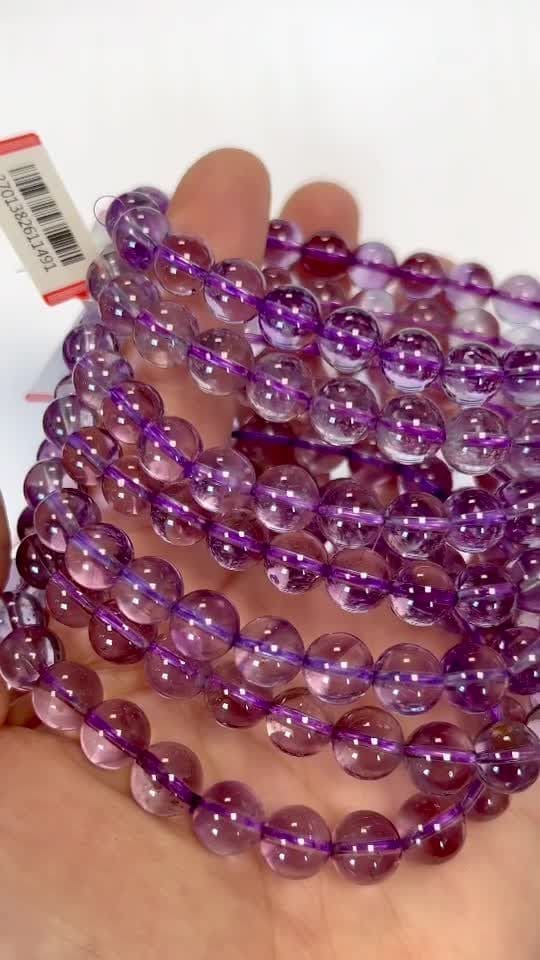 Bracelet Amethyste AAA perles 8mm