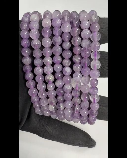 Bracelet Amethyste Lavande A perles 6mm