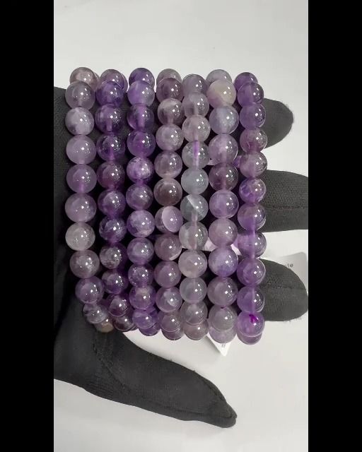 Bracelet Amethyste Lavande A perles 8mm