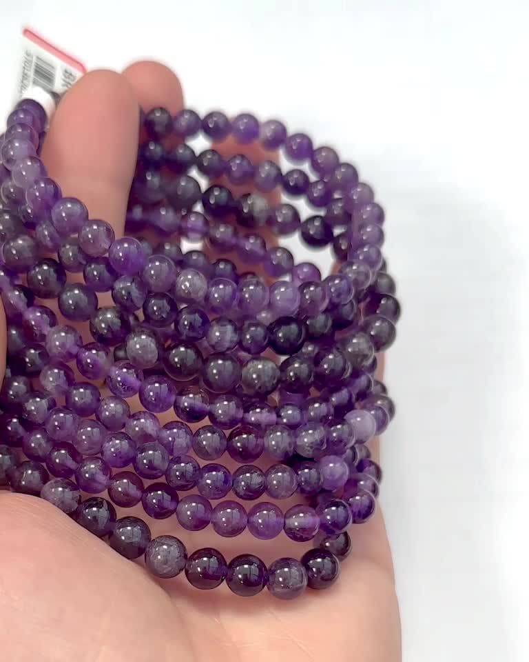 Bracelet Amethyste Uruguay A perles 5.5-6.5mm