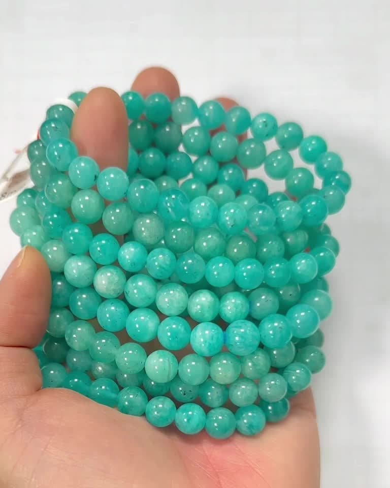 Bracelet Amazonite Chine AA perles 8-9mm