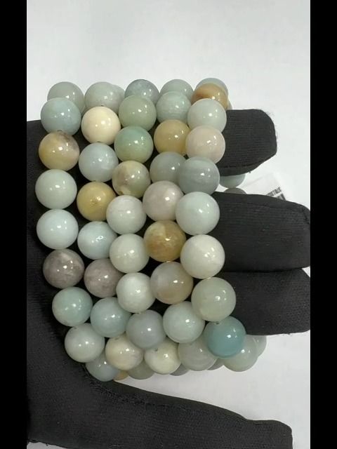 Bracelet Amazonite Multicolore perles 10mm
