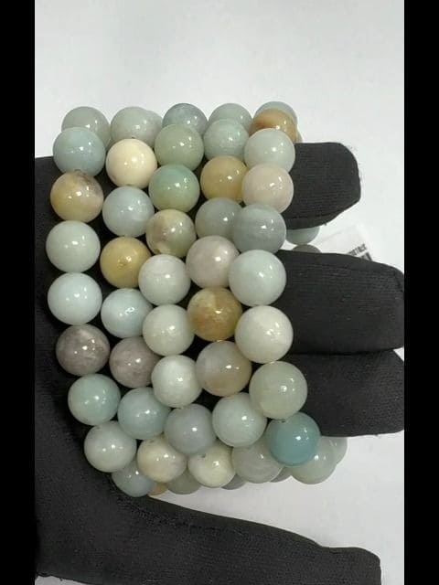 Bracelet Amazonite Multicolore perles 10mm