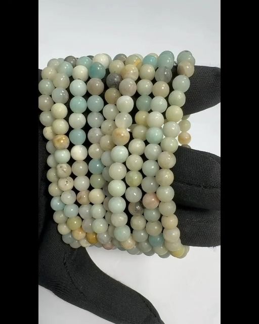 Bracelet Amazonite multicolore perles 6mm