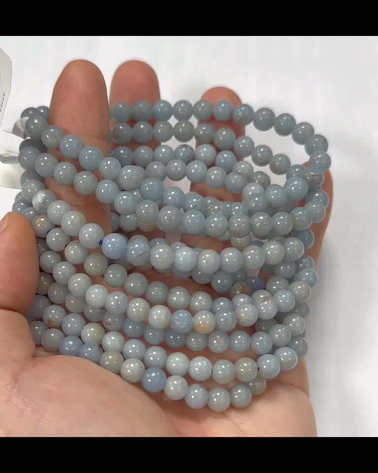 Bracelet Angelite perles 6-7mm