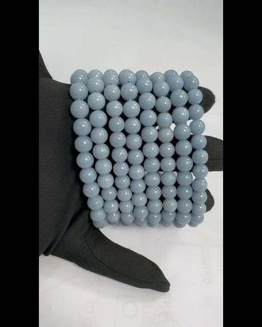 Bracelet Angelite A perles 8mm