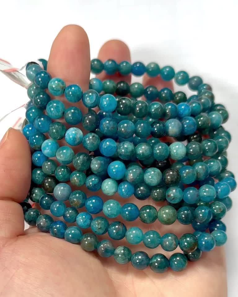 Bracelet Apatite Bleue A perles 6-7mm