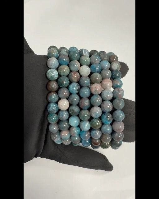 Bracelet Apatite Bleue perles 7.5-8.5mm