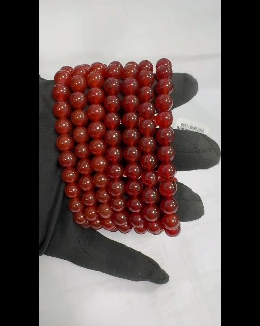 Bracelet Agate Rouge A perles 8mm