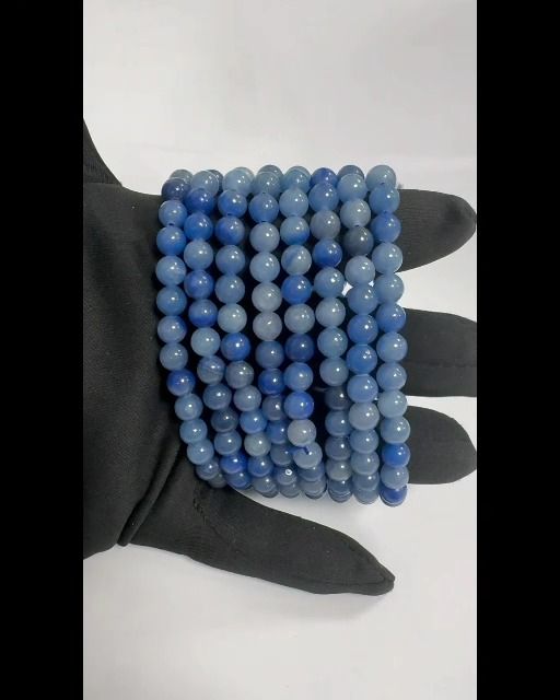 Bracelet Aventurine bleue A perles 6mm