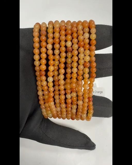 Bracelet Aventurine Orange A perles 4mm