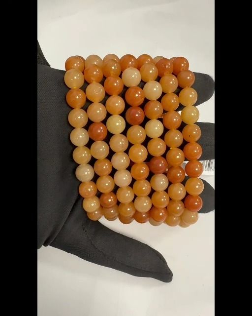 Bracelet Aventurine Orange A perles 8mm