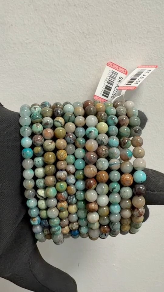 Bracelet Azurite Malachite Naturelle États-Unis AB perles 5.5-6.5mm