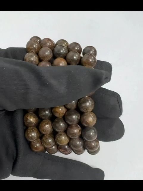 Bracelet Bronzite perles 10mm