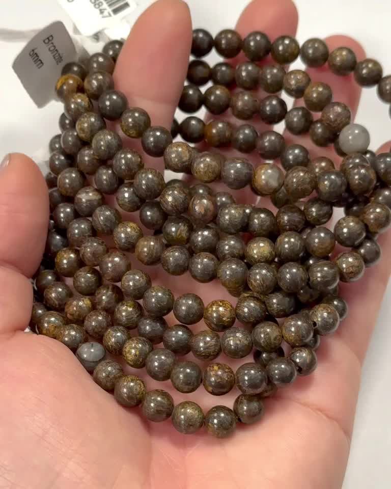 Bracelet Bronzite perles 6mm