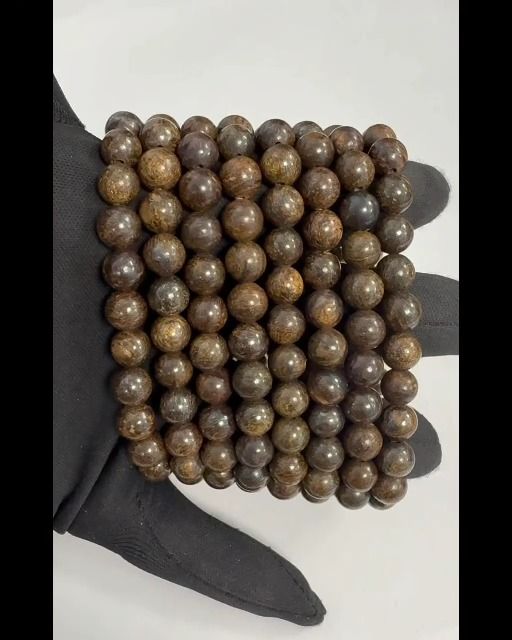 Bracelet Bronzite perles 8mm