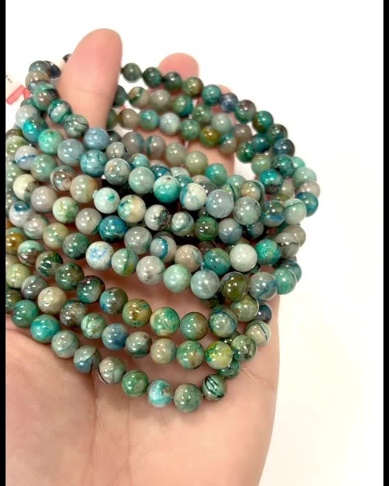 Bracelet Chrysocolle AA perles 5-6mm