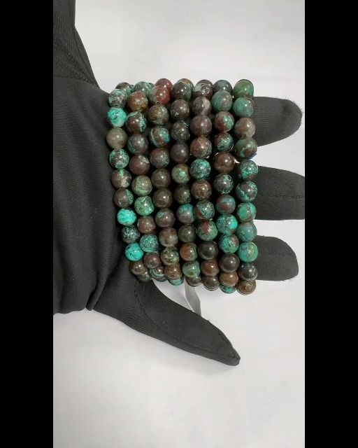 Chrysocolle du Congo AA perles 8mm