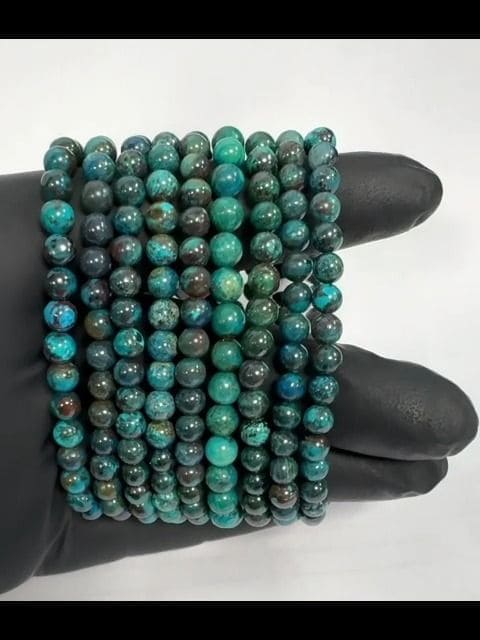 Bracelet Chrysocolle Turquie AAA perles 5-6mm